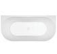 Stria 1500x750 Fluted Gloss White Back to wall Free Standing bath (INC WHITE O/F