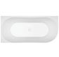 Stria 1500x750 Fluted Gloss White Left hand corner bath (INC WHITE O/F OUTLET)