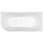 Stria 1500x750 Fluted Gloss White Right hand corner bath (INC WHITE O/F OUTLET)