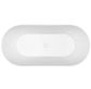 Stria 1500 x 750 Fluted Gloss White Right Free standing bath (INC WHITE O/F OUTL