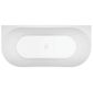 Stria 1700x800 Fluted Gloss White Back to wall Free Standing bath (INC WHITE O/F