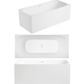 Studio 1400 x 700 Free standing bath (INCLUDES WHITE OVERFLOW WASTE OUTLET)