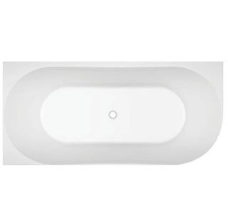 Stria 1700x800 Fluted Gloss White Left hand corner bath (INC WHITE O/F OUTLET)