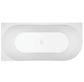 Stria 1700x800 Fluted Gloss White Left hand corner bath (INC WHITE O/F OUTLET)