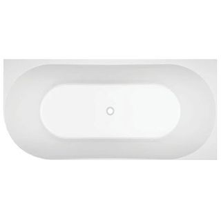 Stria 1700x800 Fluted Gloss White Right hand corner bath (INC WHITE O/F OUTLET)