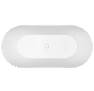 Stria 1700 x 800 Fluted Gloss White Right Free-standing bath (INC WHITE O/F OUTL