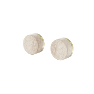 Serenity Wall Top Assembly With Rome Travertine Handle Brushed Gold