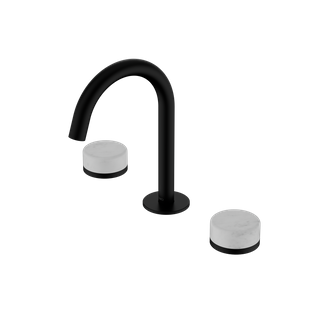 Serenity Basin Set Arc Spout With Carrara Handle Matte Black