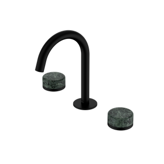 Serenity Basin Set Arc Spout With Verde Alpi Handle Matte Black