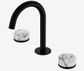 Serenity Basin Set Arc Spout With Arabescato Corchia Handle Matte Black