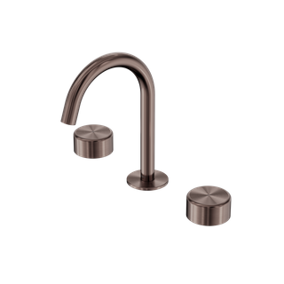 Serenity Basin Set Arc Spout With Metal Handle Brushed Bronze