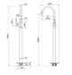 Star Gun Metal Freestanding Bath Mixer/Spout