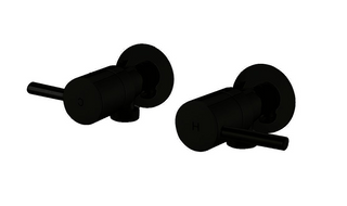 Ramsay Round Black Washing Machine Set 1/4 Turn