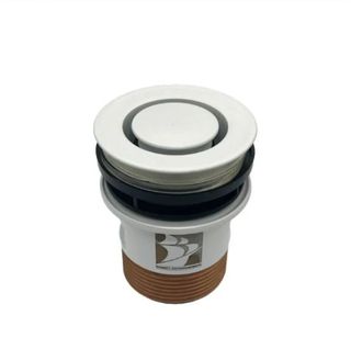 P&W Brass Pop Down O/F 40mm Gloss White