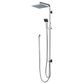 CHAO Renovator Square Chrome Combination Shower Rail Set
