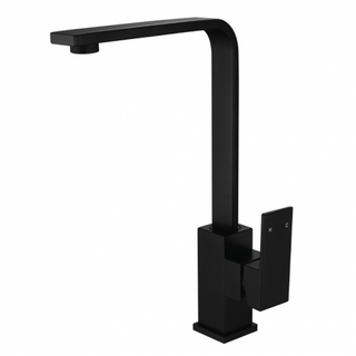 Chao Square Matt Black Gooseneck Sink Mixer