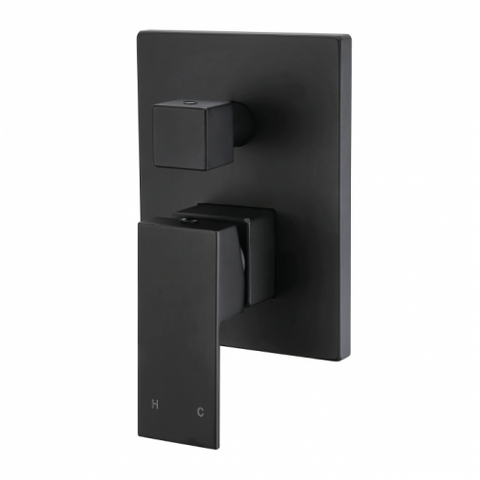 Chao Square Matt Black Shower Mixer with Diverter