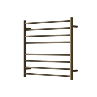 MIRAGE 8 BAR WIDE HEATED TOWEL RAIL 750MM X 700MM ANTIQUE BRASS