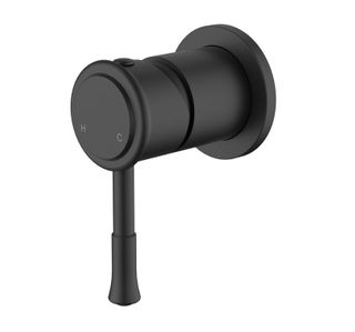 Montpellier Small Backplate Shower Mixer Electroplated Matt Black