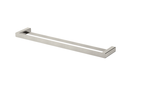 Nova Pvd Brushed Nickel Double Towel Rail 600mm