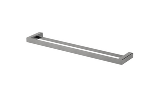 Nova Electroplated Gunmetal Double Towel Rail 600mm