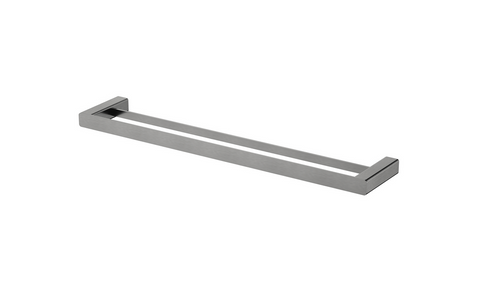 Nova Electroplated Gunmetal Double Towel Rail 600mm