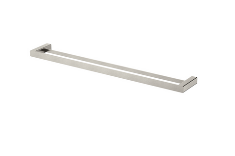 Nova Pvd Brushed Nickel Double Towel Rail 750Mm