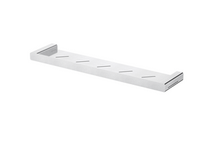 Nova Electroplated Brushed Chrome Metal Shelf