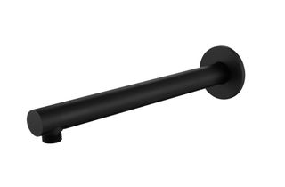 Star Electroplated Matt Black Shower Arm Straight 300mm