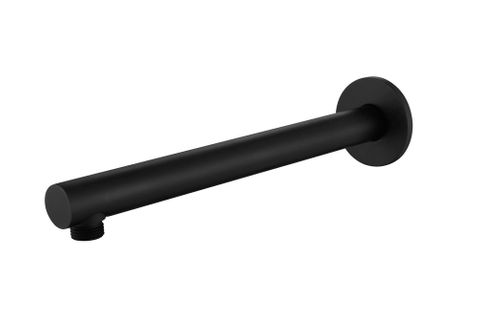 Star Electroplated Matt Black Shower Arm Straight 300mm