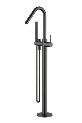 Star Electroplated Gunmetal Freestanding Bath Spout with Shower
