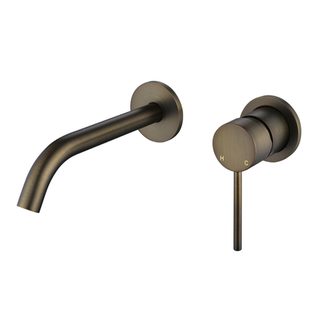 Star Mini Antique Brass 35mm Small Backplate Wall Combination