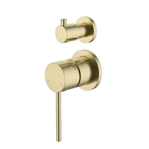 Star Mini Brushed Bronze 35mm Small Backplate Shower Divertor
