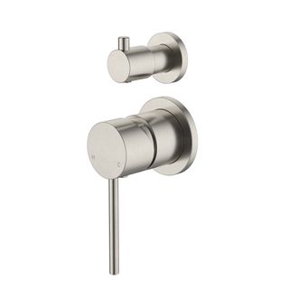 Star Mini Brushed Nickel 35mm Small Backplate Shower Divertor