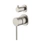Star Mini Brushed Nickel 35mm Small Backplate Shower Divertor