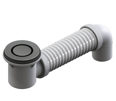 P&W BRASS 40MM BRUSHED CHROME BATH POP DOWN W FLEX CONNECTOR