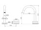Serenity Progressive Basin Mixer Arc Spout With Arabescato Corchia Handle Matte