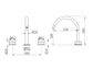 Serenity Bath/Kitchen Set Arc Spout With Marquina Black Handle Gun Metal