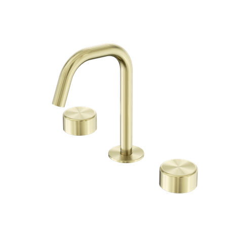 Serenity Basin Set Edge Spout With Metal Handle Brushed Gold