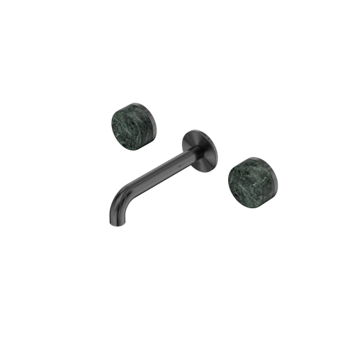 Serenity Wall Basin Set 160mm Spout With Verde Alpi Handle Gun Metal