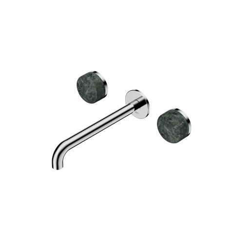 Serenity Wall Basin Set 220mm Spout With Verde Alpi Handle Chrome