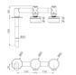 Serenity Wall Basin Set 160mm Offset Spout With Marquina Black Handle Brushed Ni