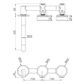 Serenity Wall Basin Set 185mm Offset Spout With Arabescato Corchia Handle Chrome