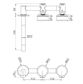 Serenity Wall Basin Set 185mm Offset Spout With Arabescato Corchia Handle Matte