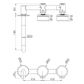 Serenity Wall Basin Set 185mm Offset Spout With Arabescato Corchia Handle Brushe