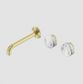 Serenity Wall Basin Set 185mm Offset Spout With Arabescato Corchia Handle Brushe