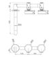 Serenity Wall Basin Set 185mm Offset Spout With Arabescato Corchia Handle Brushe
