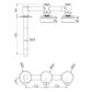 Serenity Wall Basin Set 185mm Offset Spout With Metal Handle Brushed Gold