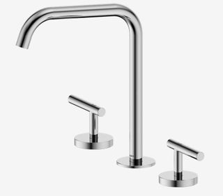 Mecca Lever Bath/Kitchen Set Edge Spout Chrome