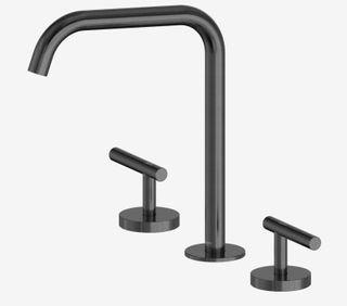 Mecca Lever Bath/Kitchen Set Edge Spout Gun Metal